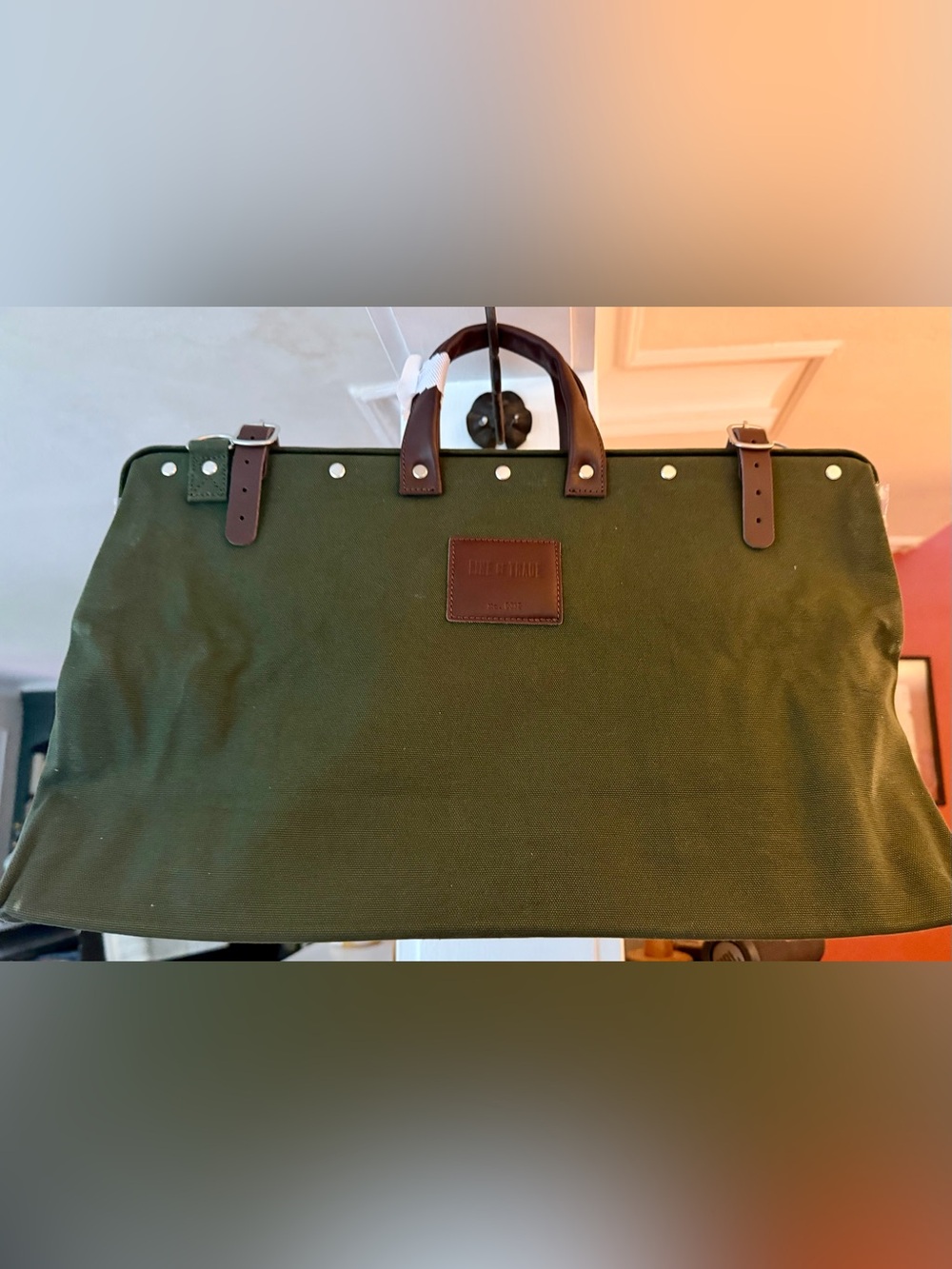 Bespoke Post “Line of Trade” Field Duffle Bag - New in Box / Khaki Green